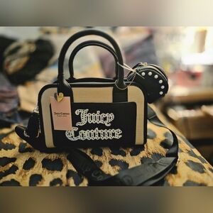Juicy Couture Black and Cream Women's Bag